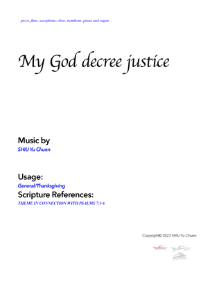 My God decree justice