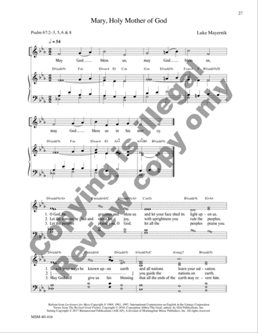The Five Graces Psalter: Lectionary Psalms 4-Part scores gallery preview page 13