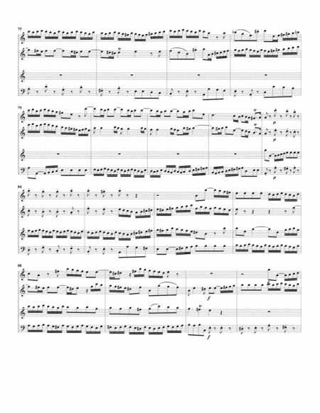 Aria: Ich will nur dir zu Ehren leben from Weihnachtsoratorium, BWV 248 (arrangement for 4 recorders