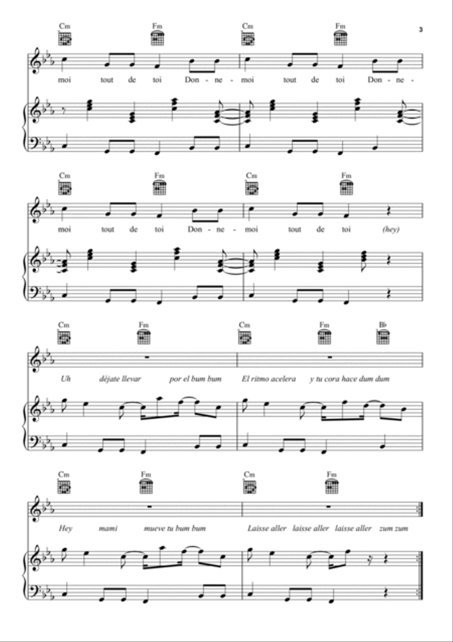 Se Te Ve Piano, Vocal, Guitar scores gallery preview page 3