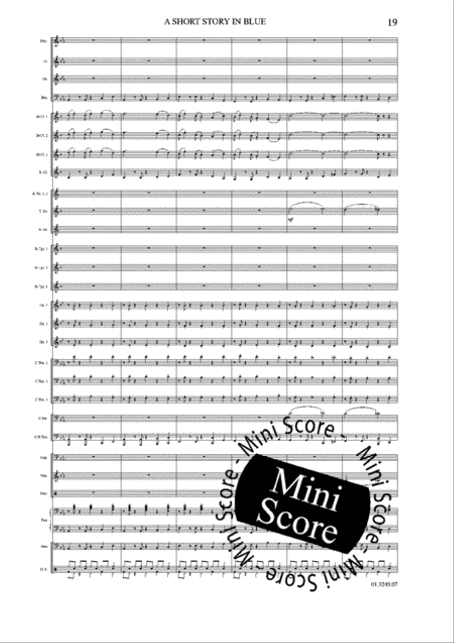 A Short Story in Blue Concert Band scores gallery preview page 25