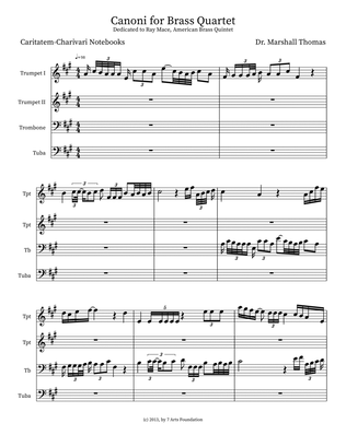 Canoni for Brass Quartet