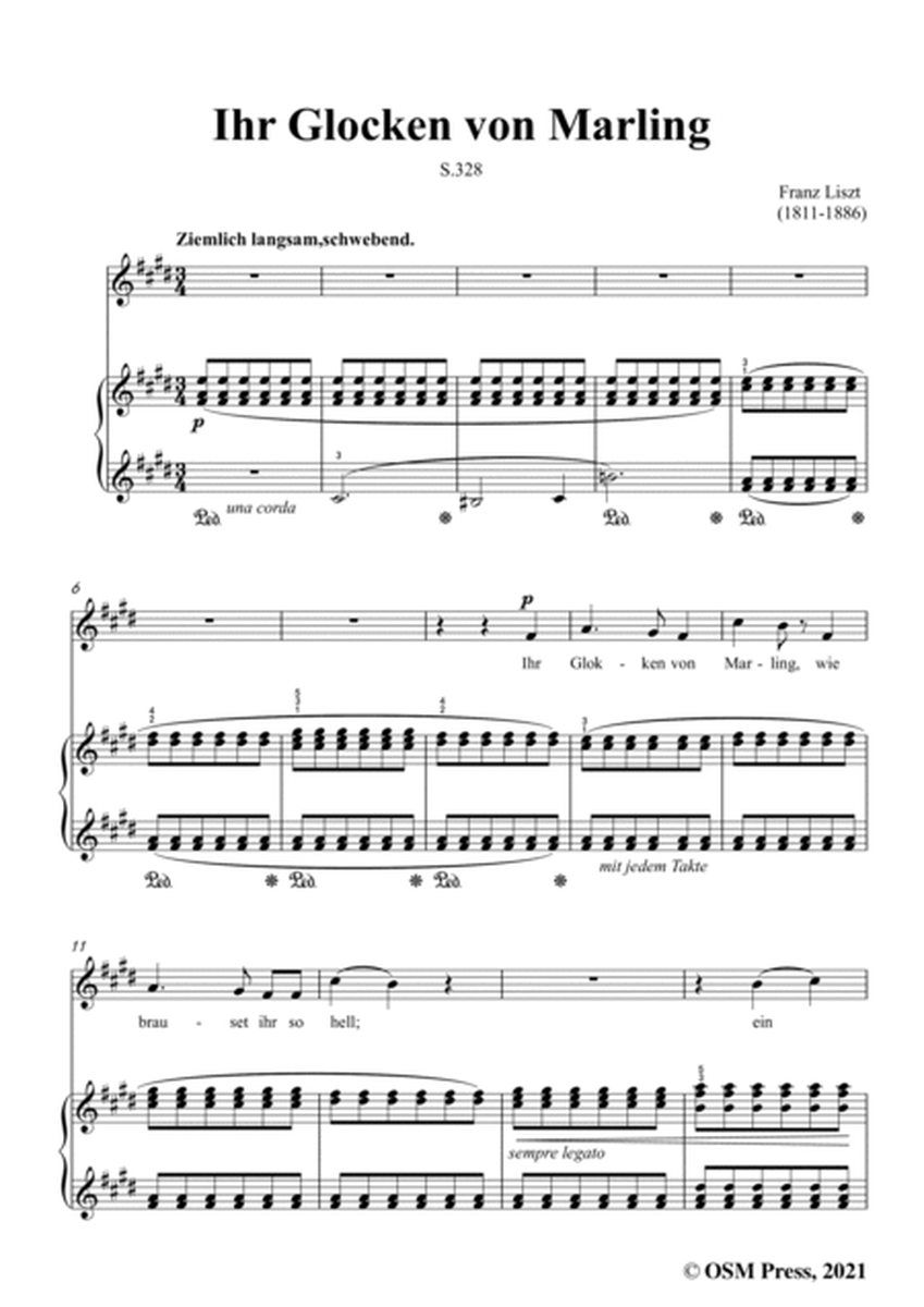 Liszt-Ihr Glocken von Marling,S.328,in E Major