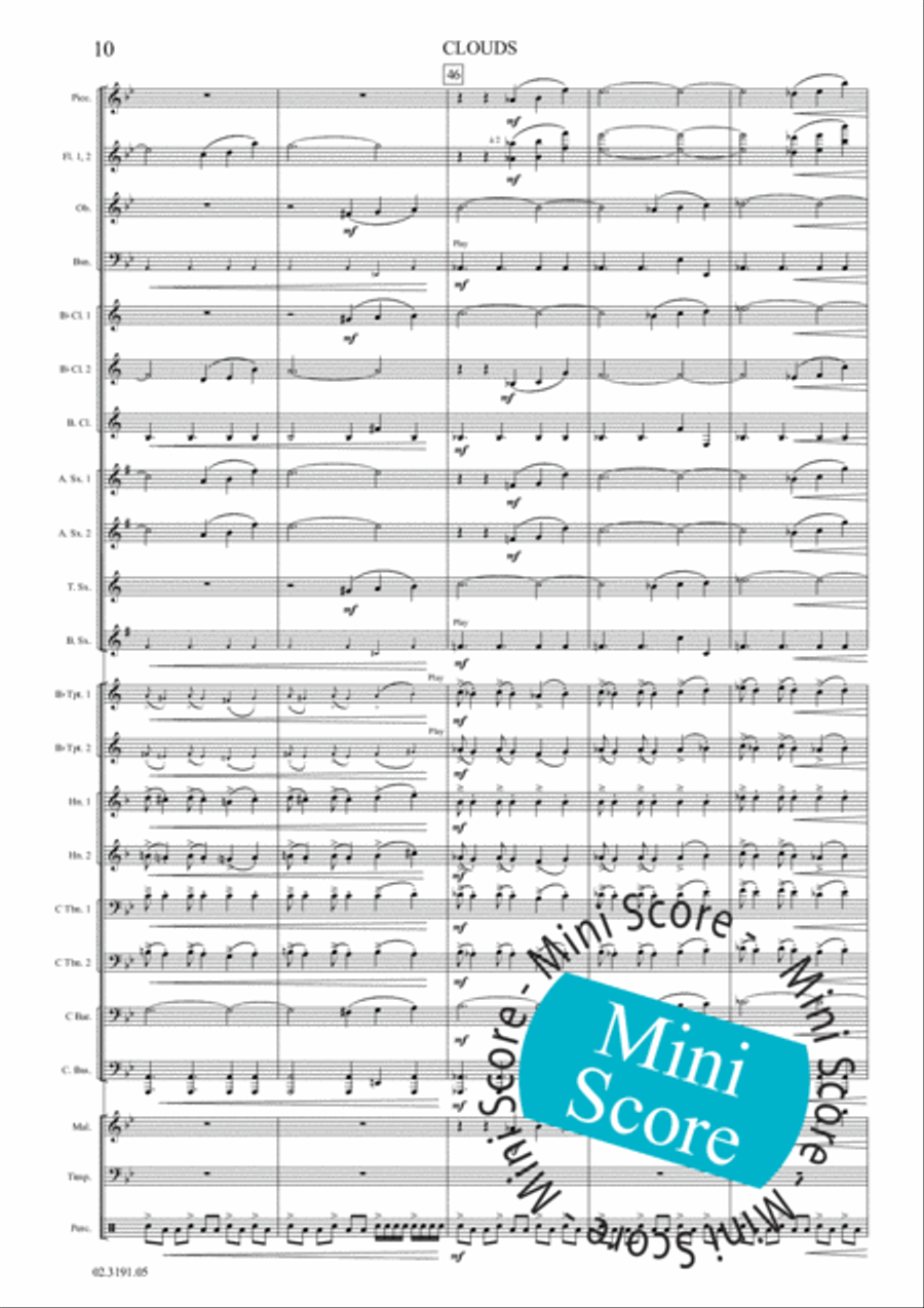 Clouds Concert Band scores gallery preview page 16