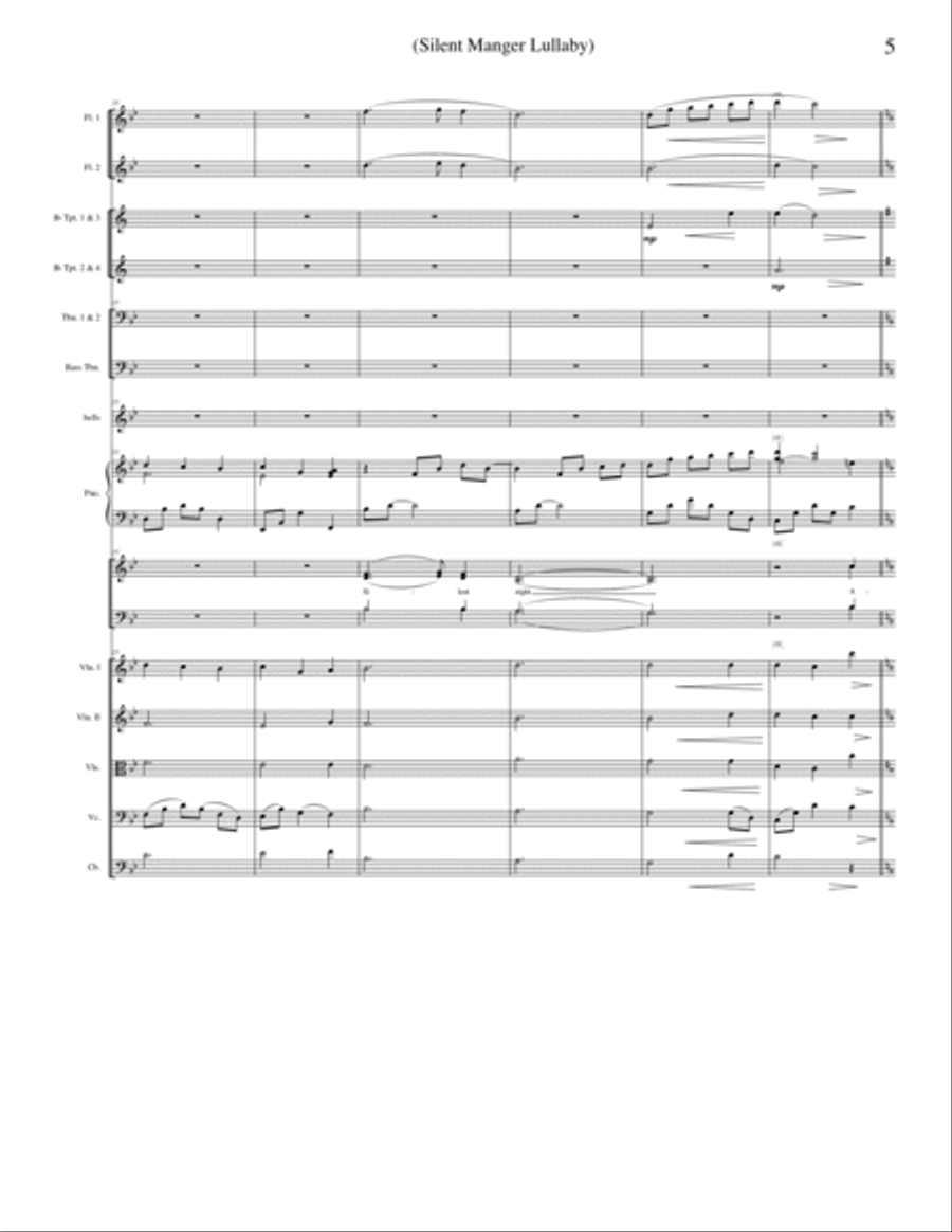 Silent Manger Lullaby Score and Parts 4-Part scores gallery preview page 5