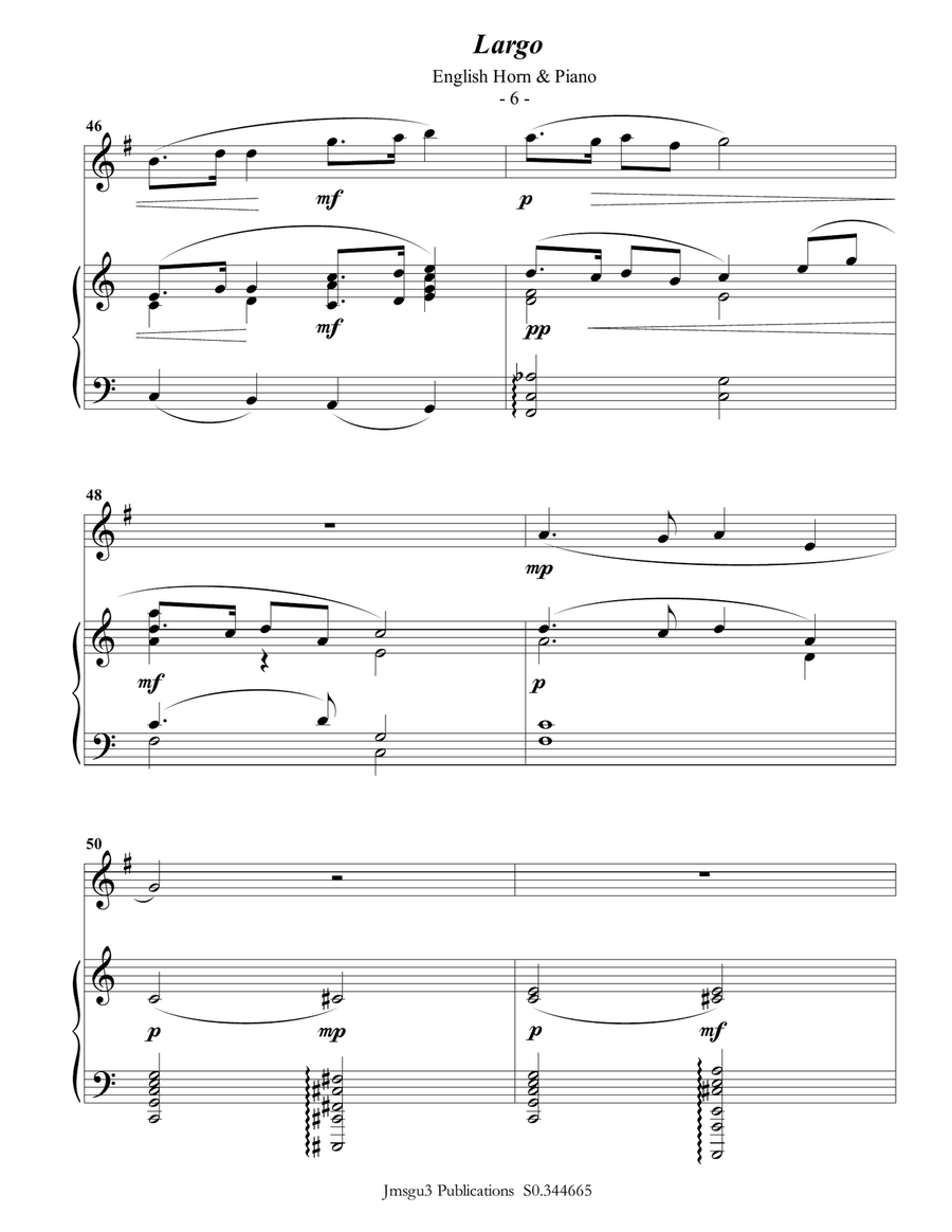 New world symphony english horn discount solo