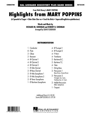 Book cover for Highlights from Mary Poppins - Full Score