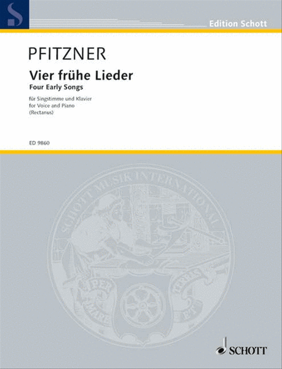 Pfitzner Early Songs4 Voice Solo scores gallery preview page 1