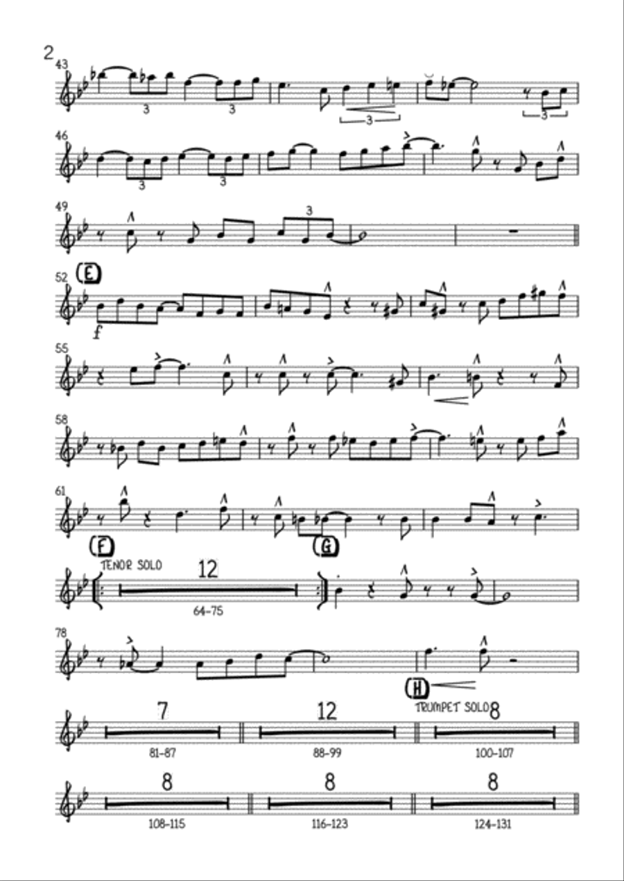 KELLYS BLUES ORIGINAL BIG BAND Jazz Ensemble scores gallery preview page 3