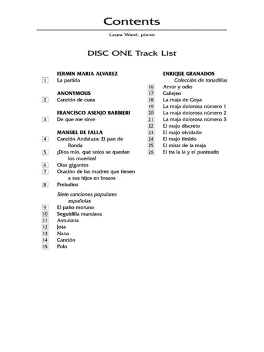 Anthology of Spanish Song Accompaniment CDs Low Voice scores gallery preview page 3