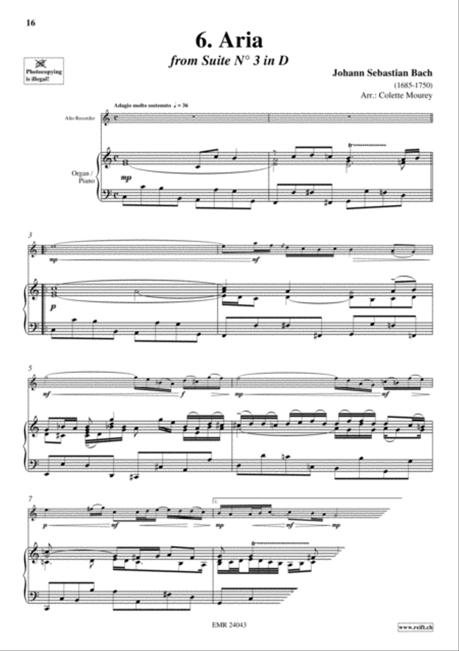 40 Greatest Baroque Hits Volume 1 Alto Recorder scores gallery preview page 8