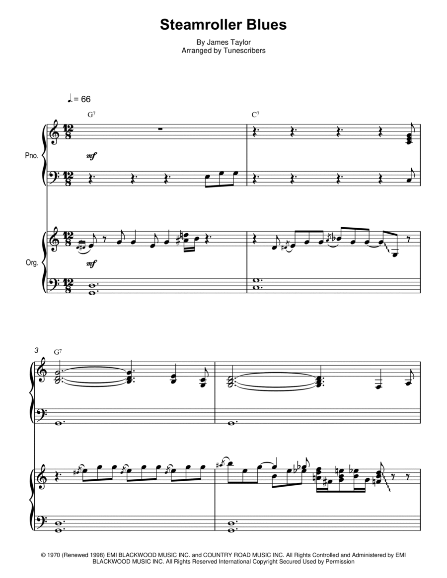 Steamroller Blues Small Ensemble scores gallery preview page 1