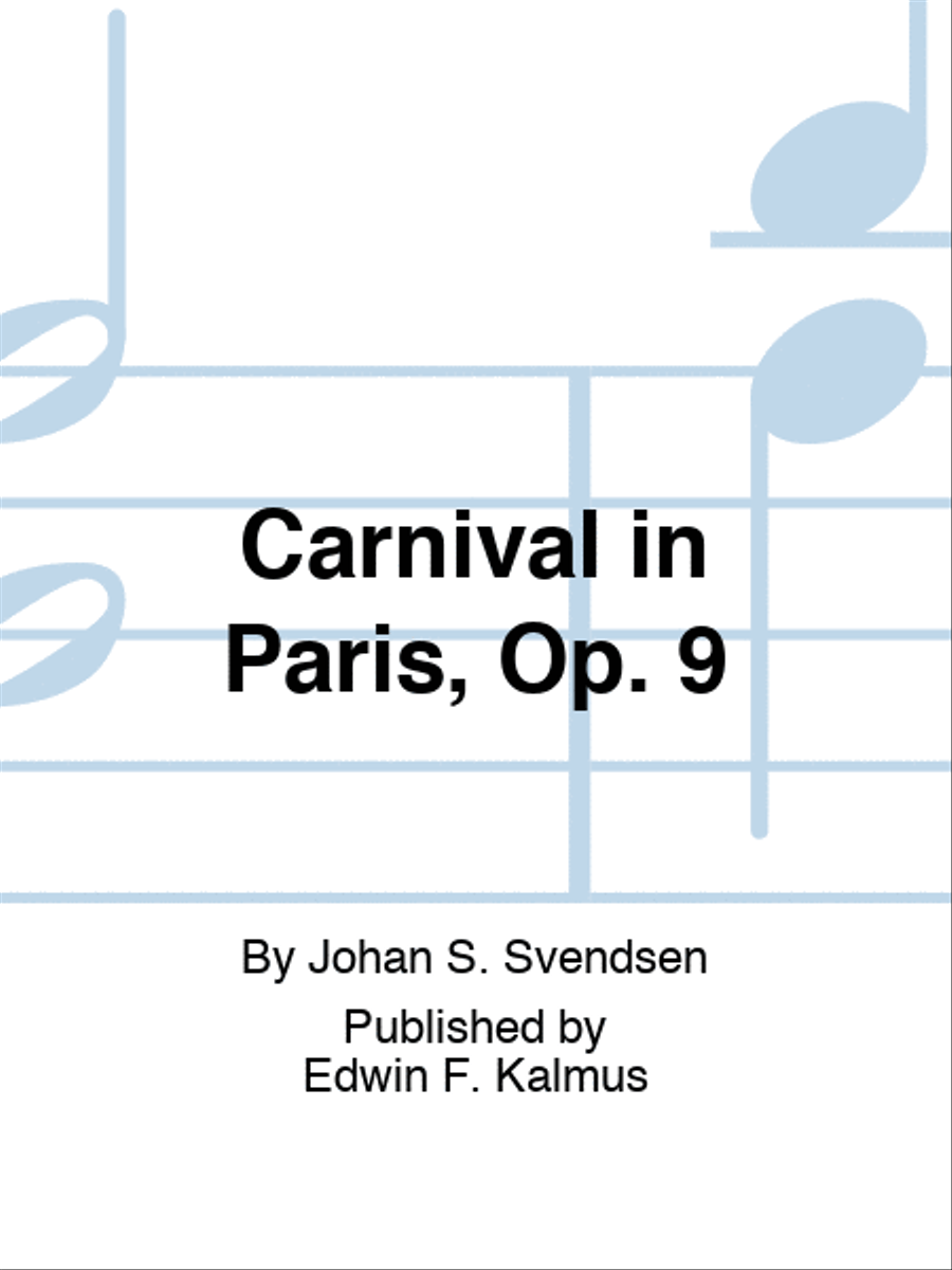 Carnival in Paris, Op. 9 Set of Parts scores gallery preview page 1
