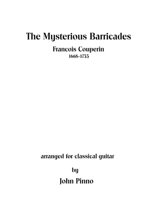 Book cover for The Mysterious Barricades (for solo classical guitar)