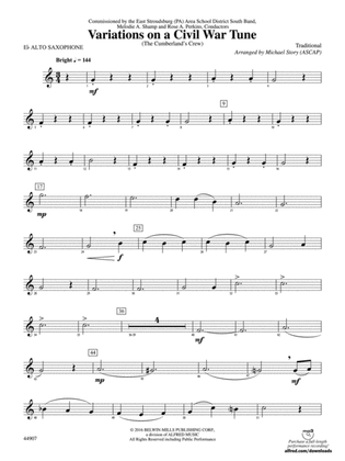 Variations on a Civil War Tune: E-flat Alto Saxophone