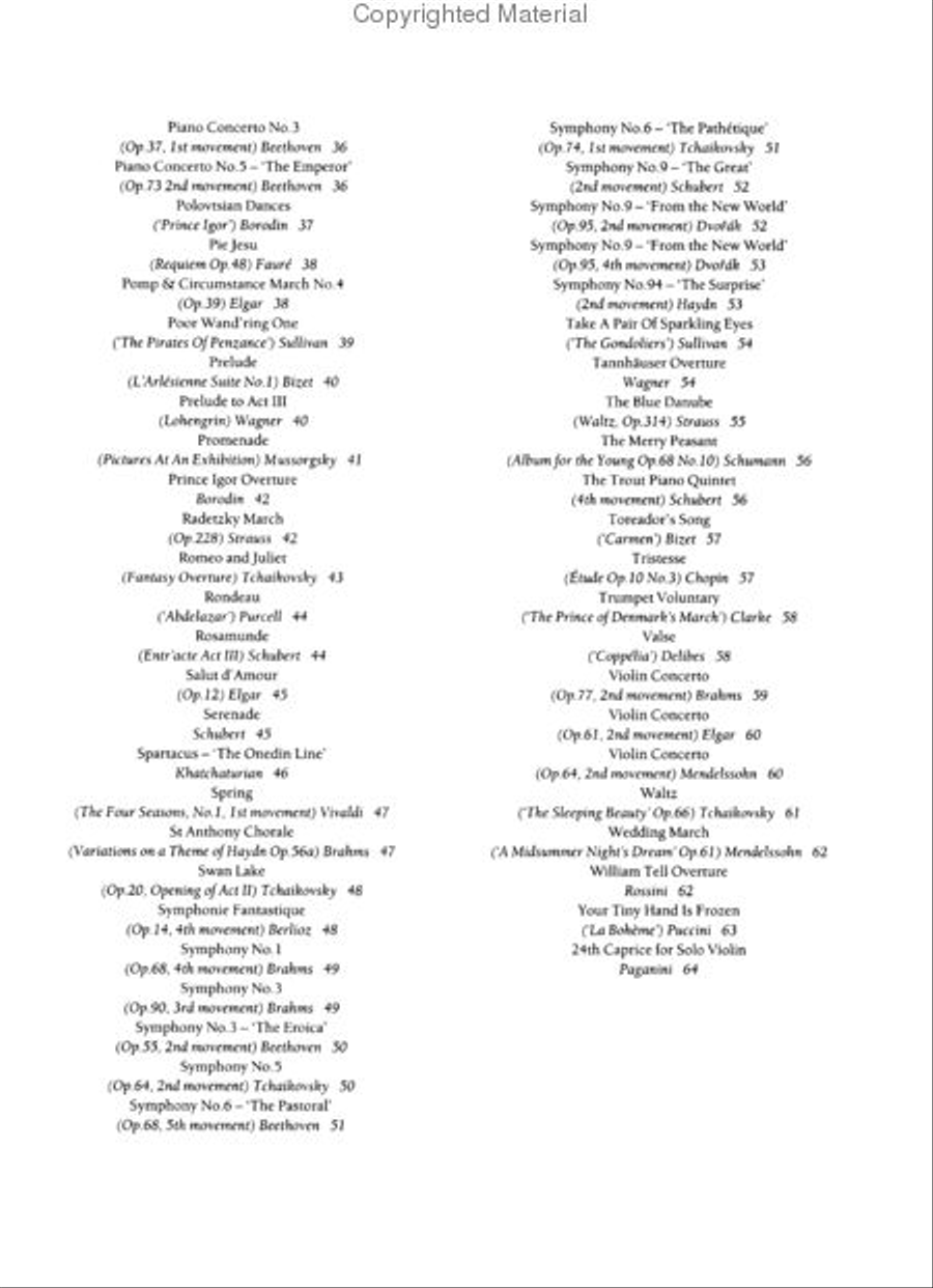100 Classical Themes for Clarinet Clarinet Solo scores gallery preview page 3
