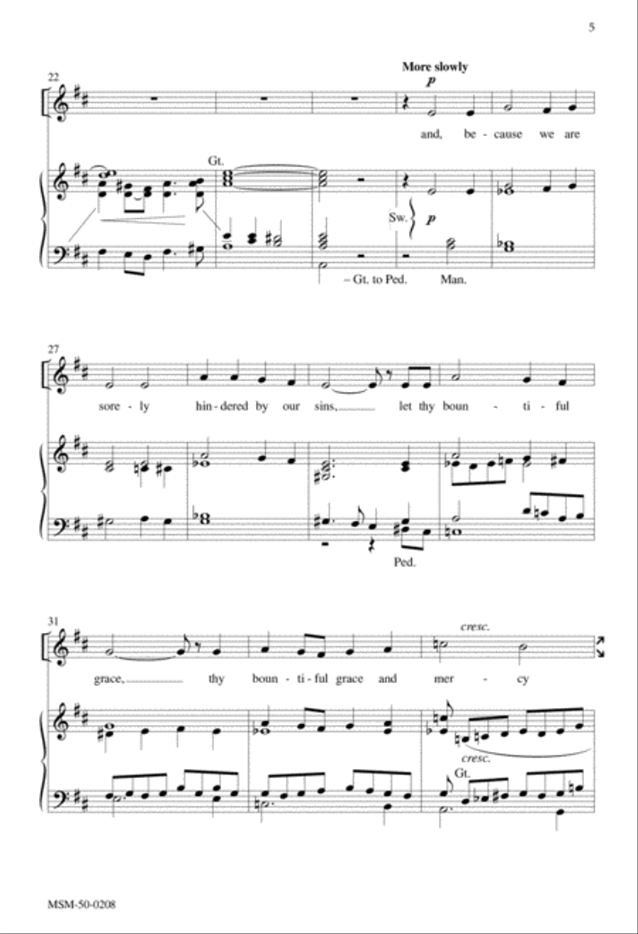 Stir Up Thy Power, O Lord Unison Choir scores gallery preview page 3
