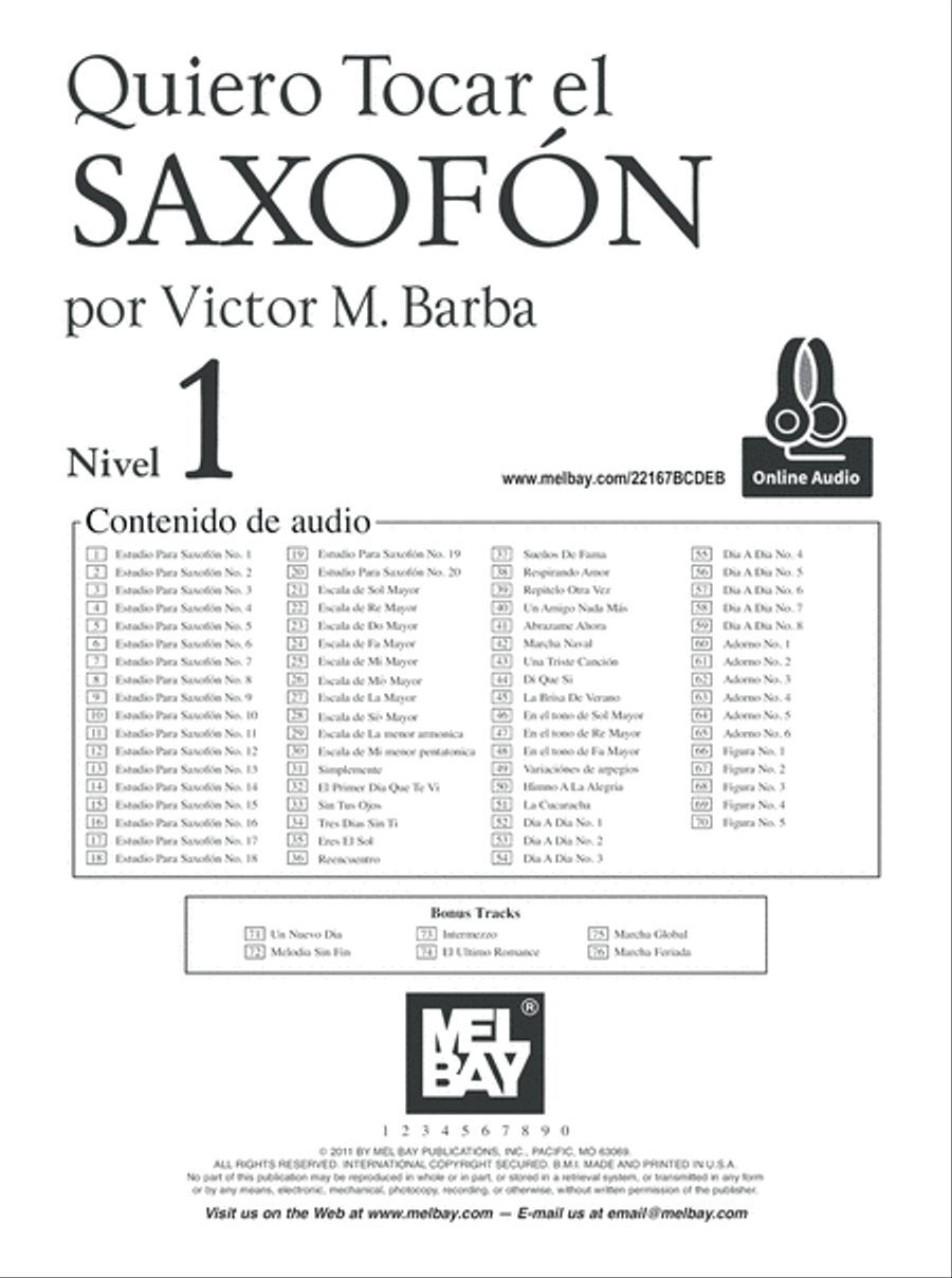 Quiero Tocar el Saxofon Saxophone scores gallery preview page 2