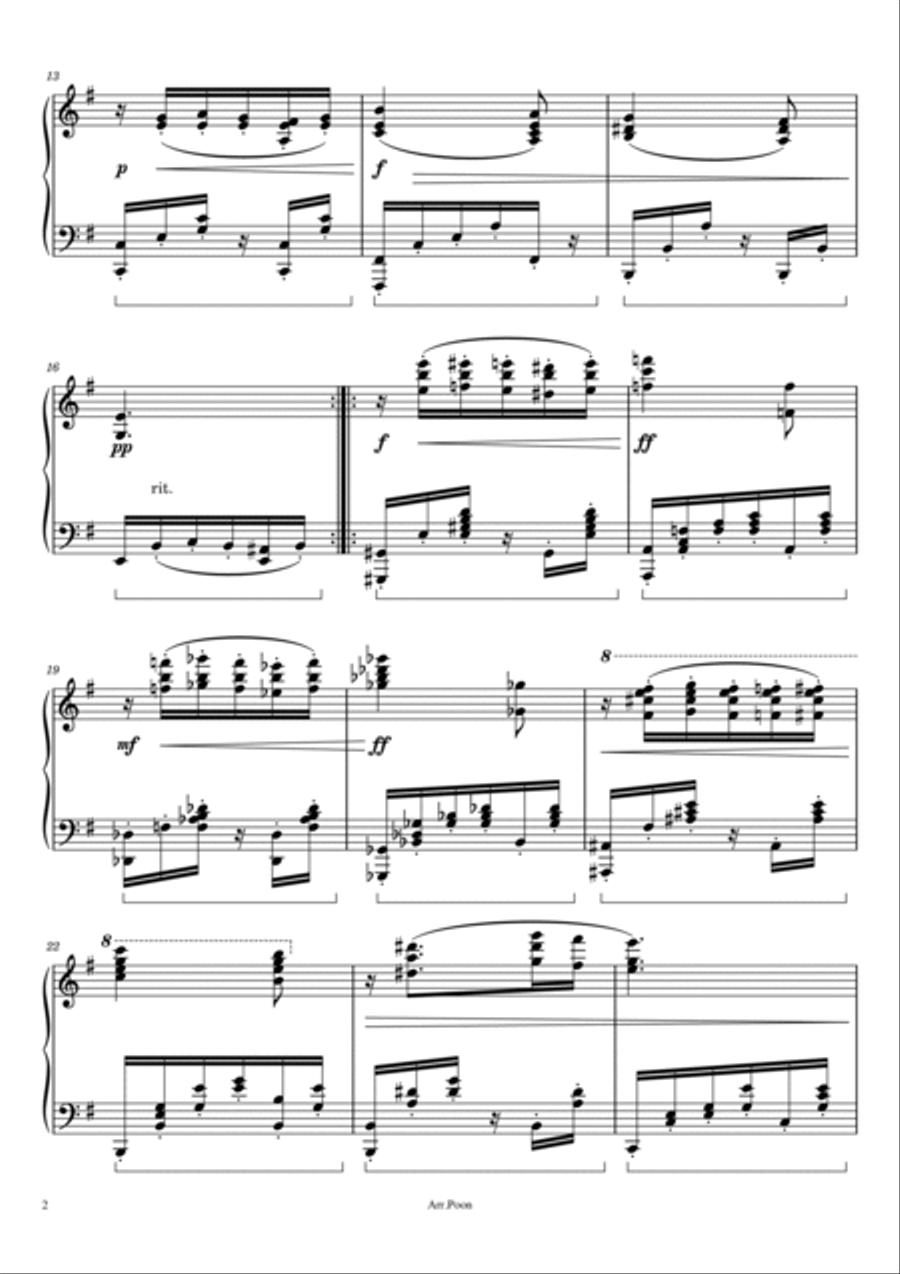 Dvořák - Slavonic Dance - Op.72, No. 2 - For Piano Solo Piano Solo scores gallery preview page 2