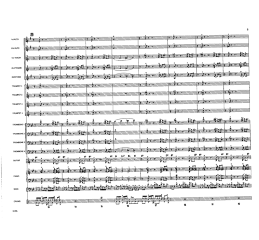 Touchin' All The Basses Touchin' All The Basses Jazz Ensemble scores gallery preview page 6