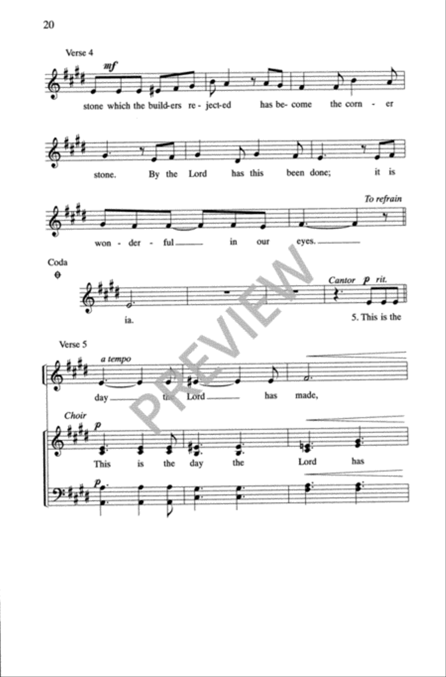 Psalms for the Church Year - Volume 6, Choral Refrains 4-Part scores gallery preview page 22