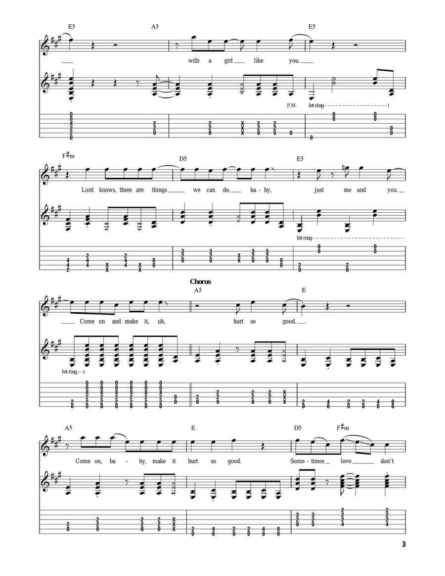 Hurts So Good Acoustic Guitar scores gallery preview page 3