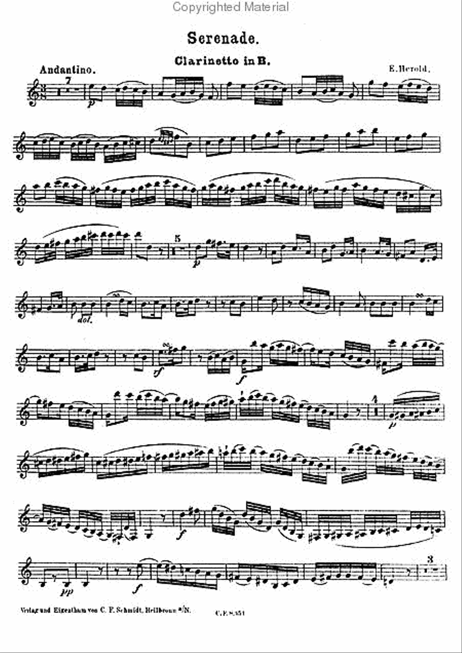 Serenade in Bb Clarinet scores gallery preview page 2