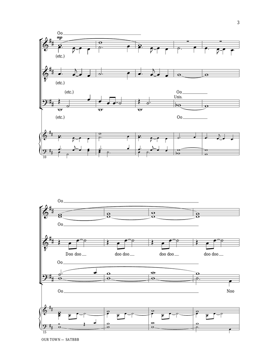 Our Town (from Cars) (arr. Philip Lawson) 4-Part scores gallery preview page 2