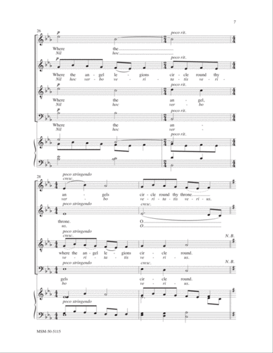 O Savior, Blessed Savior (Adoro te devote) 4-Part scores gallery preview page 5