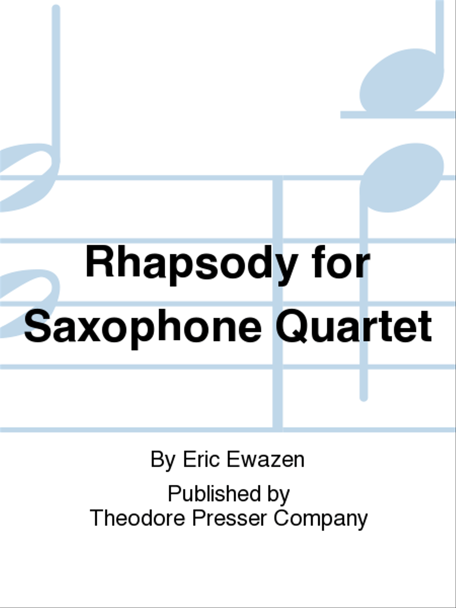 Rhapsody For Saxophone Quartet Saxophone Quartet scores gallery preview page 1