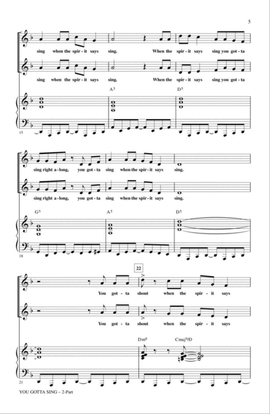 You Gotta Sing You Gotta Sing 2-Part scores gallery preview page 3