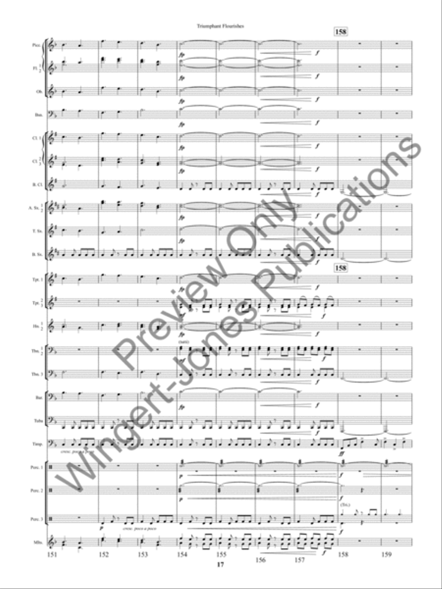 Triumphant Flourishes Concert Band scores gallery preview page 20