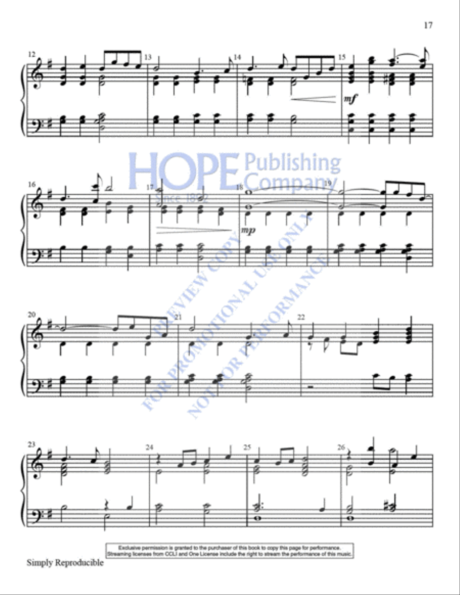 Simply Reproducible Hymns Handbell Choir scores gallery preview page 20