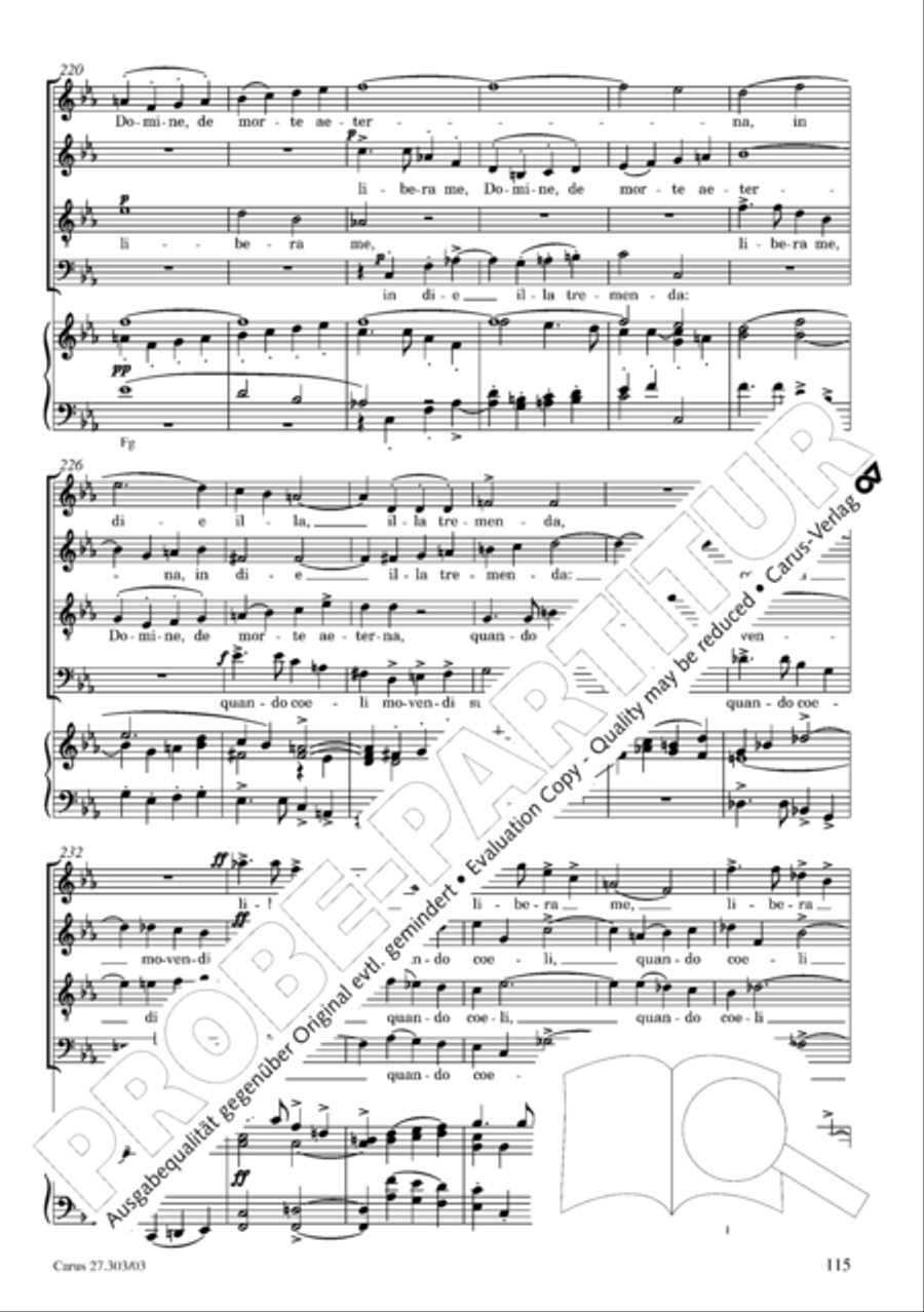 Messa da Requiem 4-Part scores gallery preview page 116