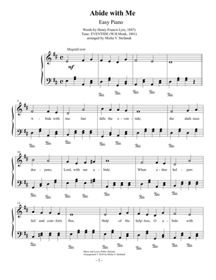 Abide with Me Easy Piano