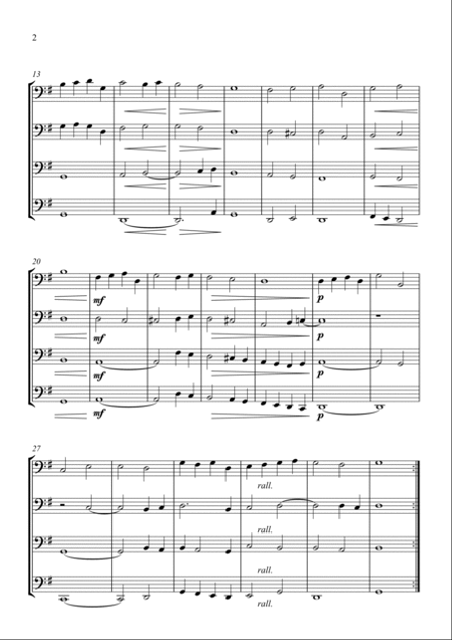 Christ the Lord is Risen Today Brass Quartet scores gallery preview page 2