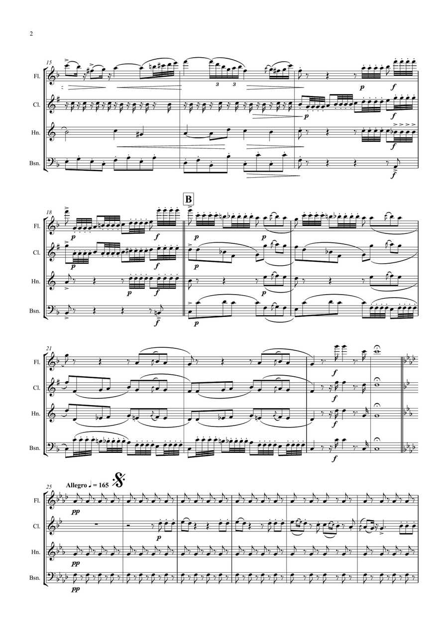 The Barber of Seville - Overture - Wind QuartetR Woodwind Quartet scores gallery preview page 2