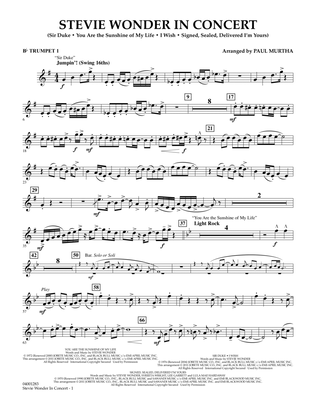 Book cover for Stevie Wonder In Concert - Bb Trumpet 1