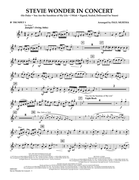 Stevie Wonder In Concert - Bb Trumpet 1