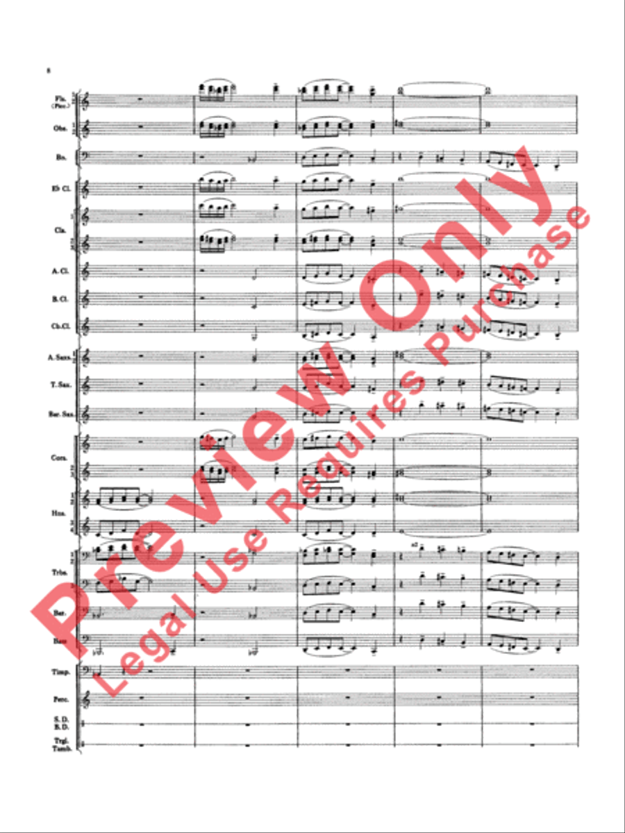 Overture Jubiloso Concert Band scores gallery preview page 11