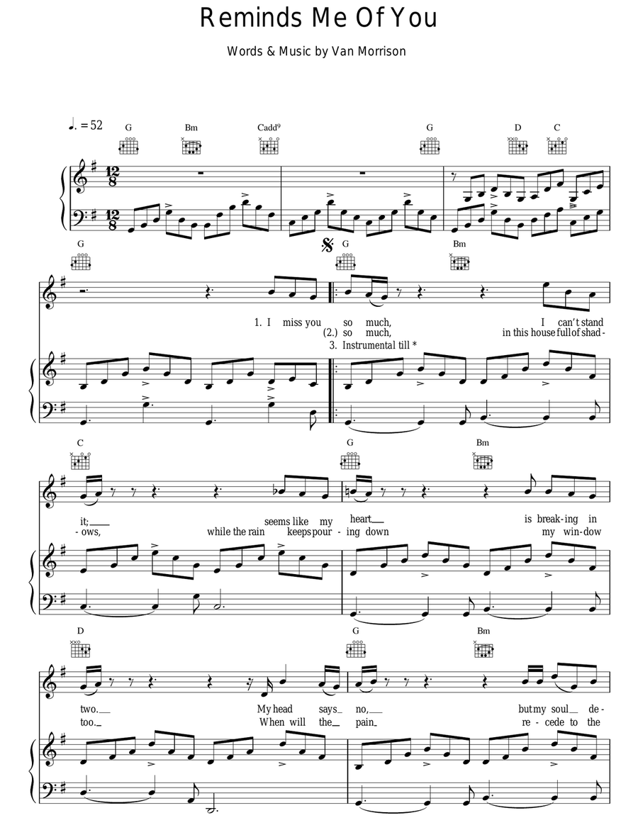 Reminds Me Of You Acoustic Guitar scores gallery preview page 1