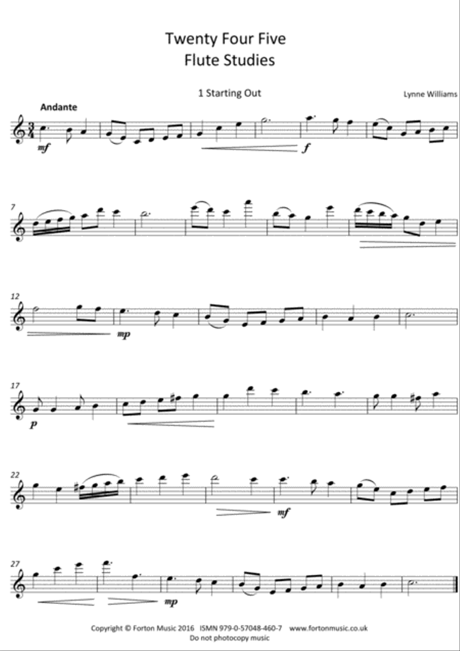 Twenty Four Five Flute scores gallery preview page 1