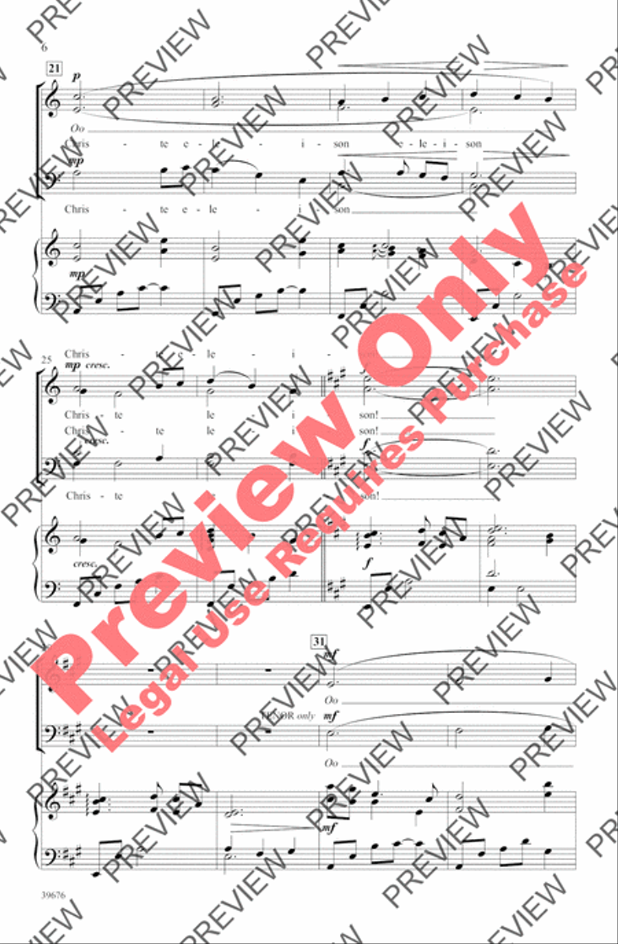 Missa Festiva 4-Part scores gallery preview page 9
