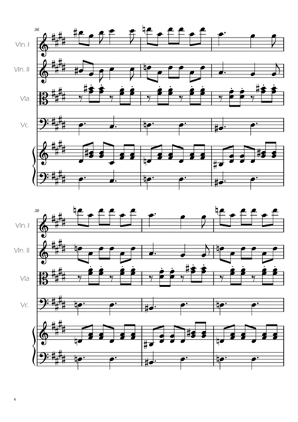 Swan Lake (theme) - Tchaikovsky - String Quartet w/ Piano Accompaniment image number null