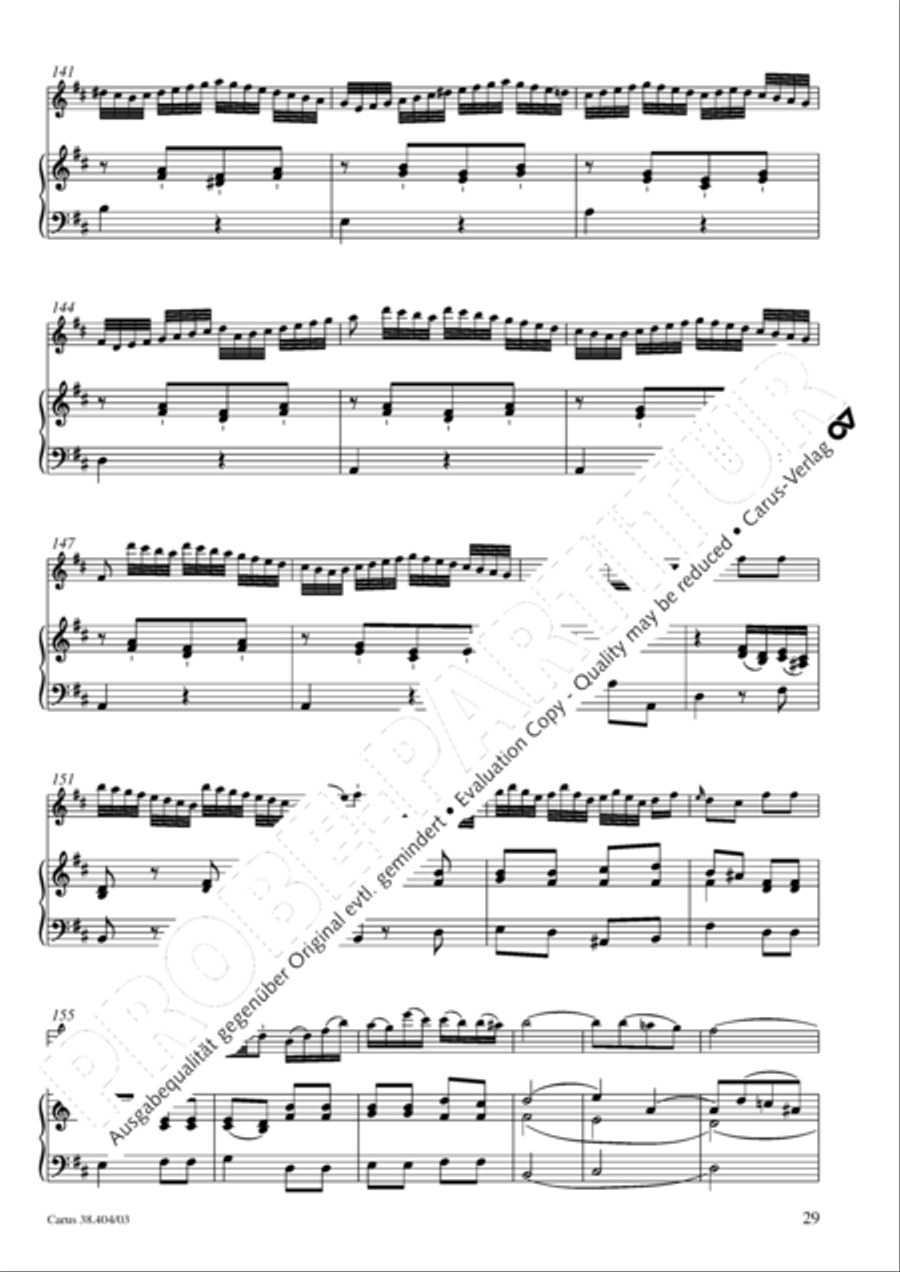 Concerto for Flute in D major (Concerto per il Flauto traverso in D / Flotenkonzert in D) Flute Solo scores gallery preview page 30