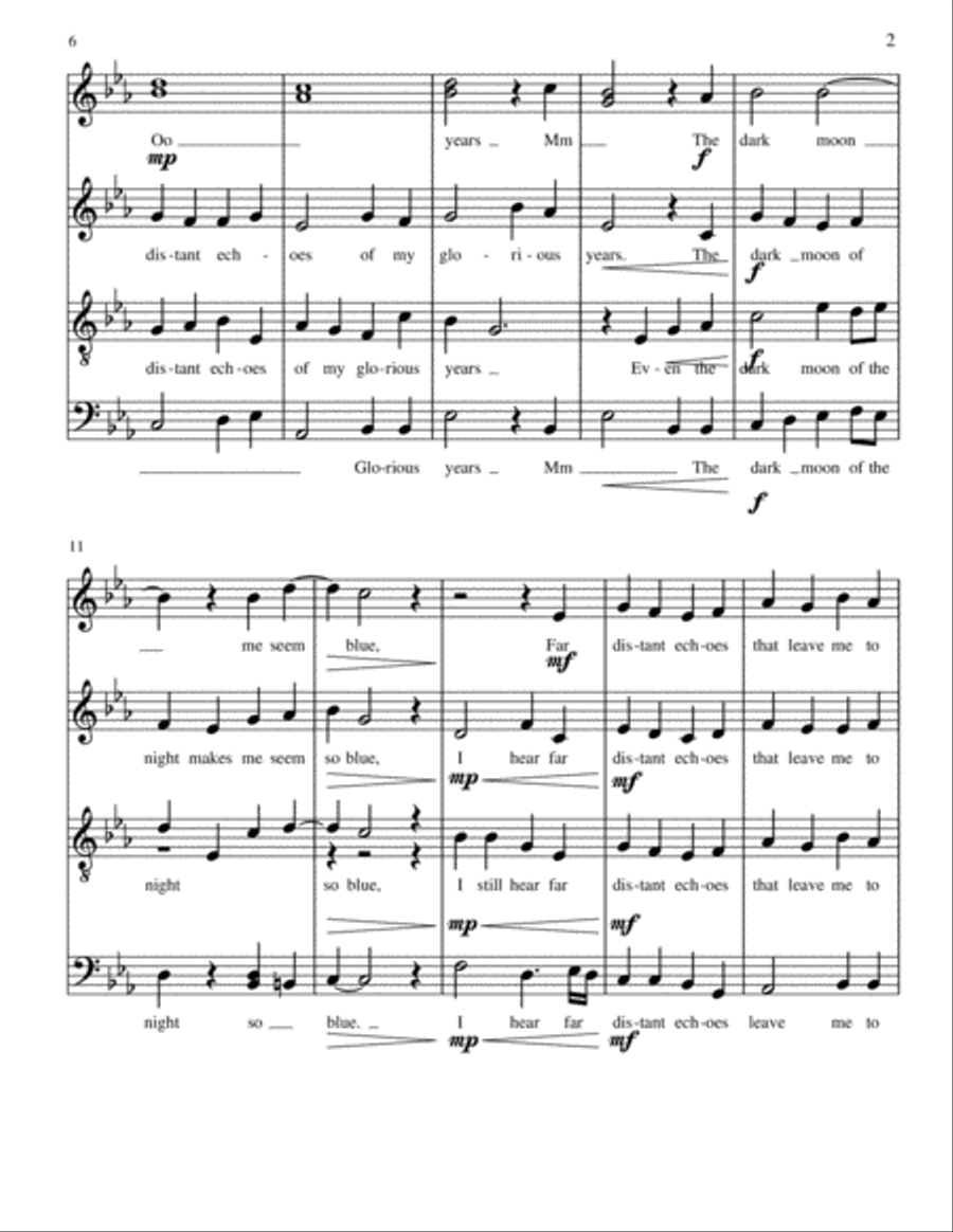 Those Memories 4-Part scores gallery preview page 2