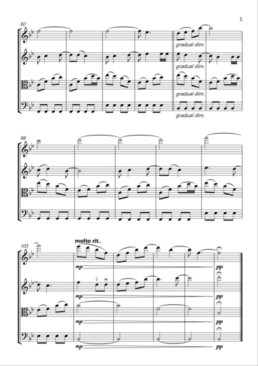 Hoppipolla Hoppipolla String Quartet scores gallery preview page 5