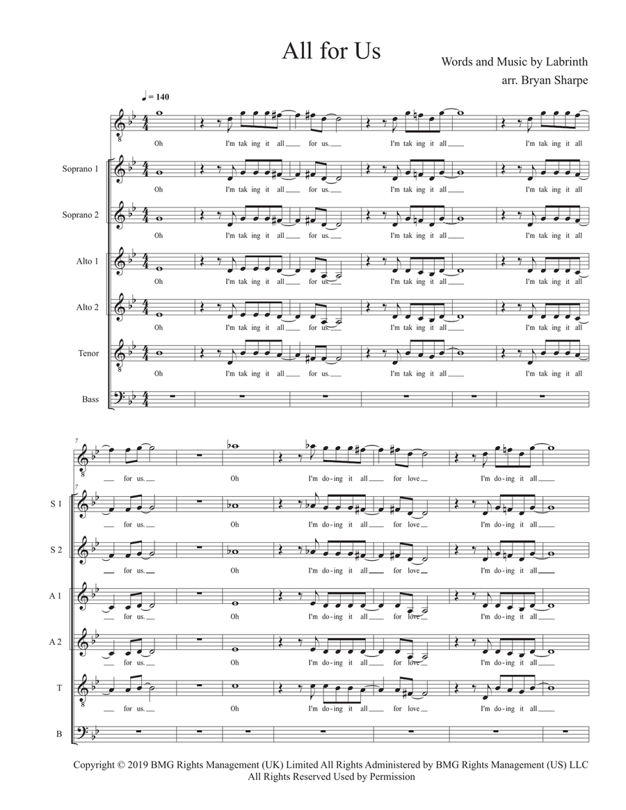 All For Us Divisi scores gallery preview page 1
