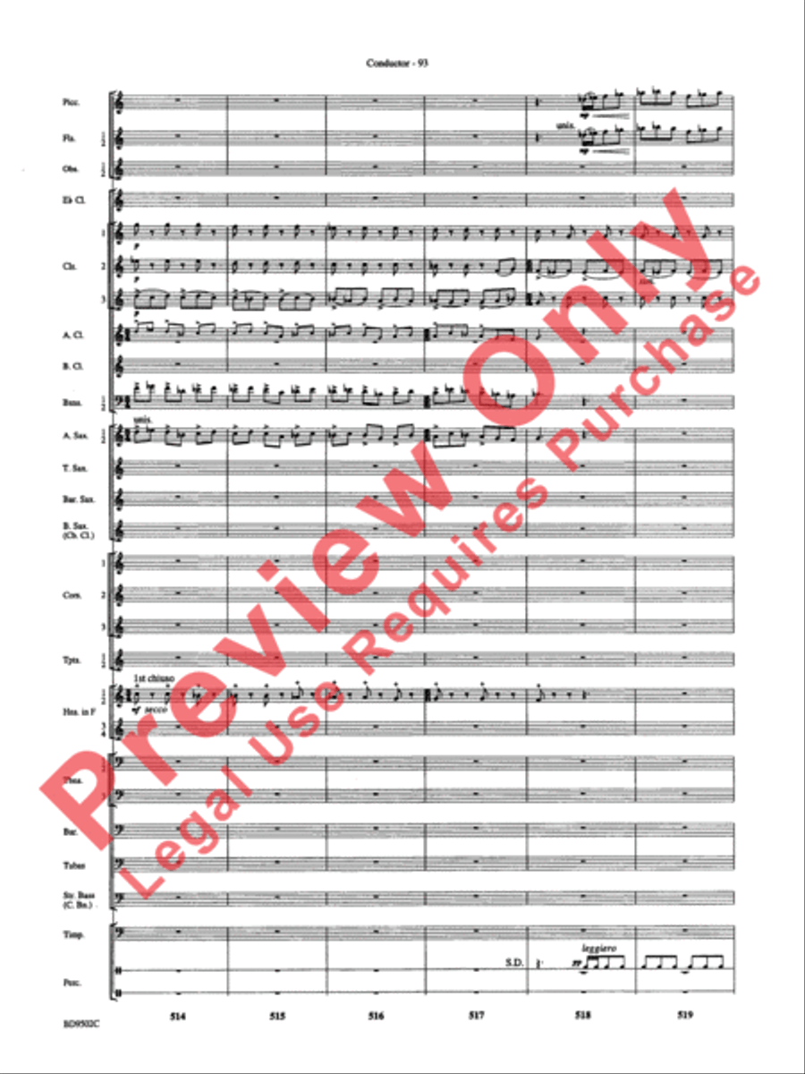 Symphony No. 3 for Band Symphony No. 3 for Band Concert Band scores gallery preview page 96