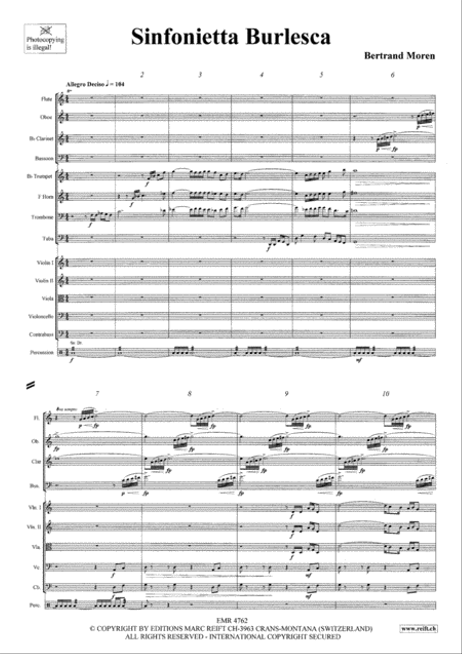 Sinfonietta Burlesca Orchestra scores gallery preview page 3